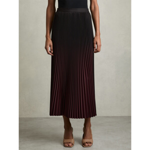 REISS MARLIE Ombre Pleated Midi Skirt